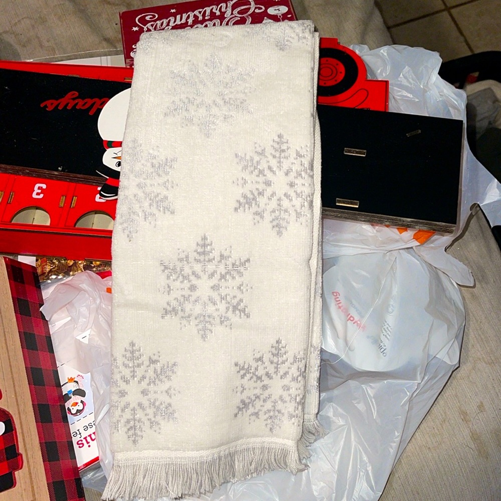 Christmas bath towels